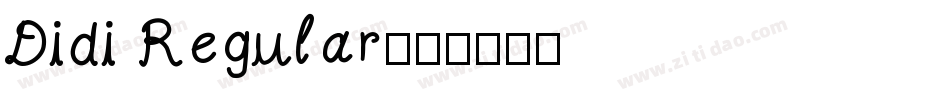 Didi Regular字体转换